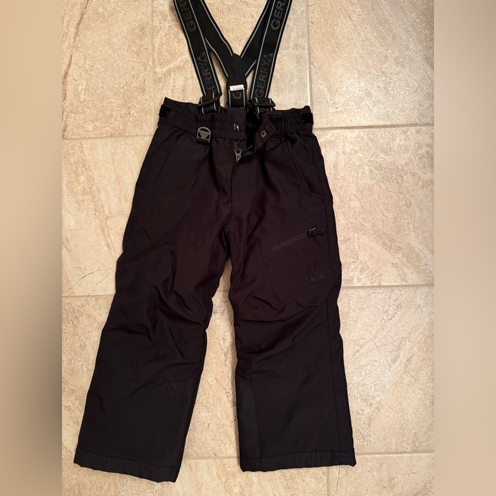 Gerry Black Ski Pants with Suspenders size 5-6
